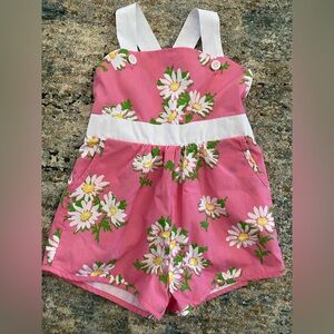 The Beaufort Bonnet Company Pink Daisy Romper